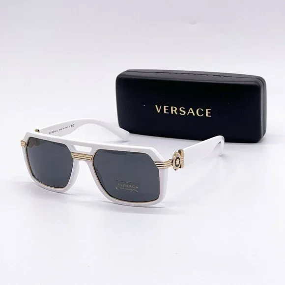 New Versace White 58mm Unisex Sunglasses Versace VE4461 Sunglasses 314/87 White - eye-oo.com main image 3